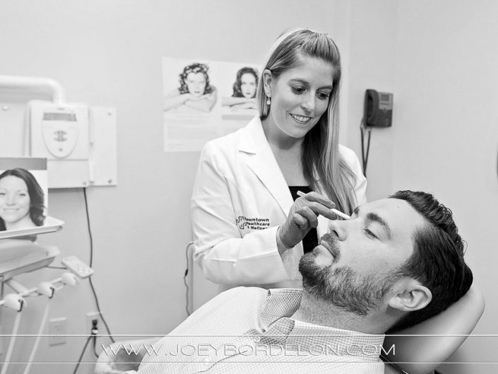 Black and White of Patient Checkup